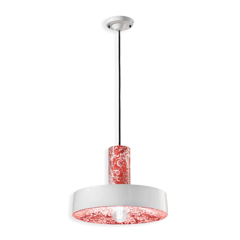 Calligraphy Print Ceramic Pendant Light