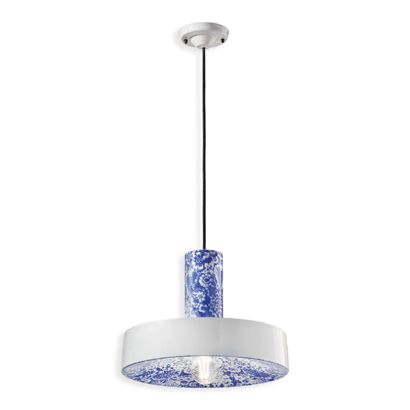 Calligraphy Print Ceramic Pendant Light