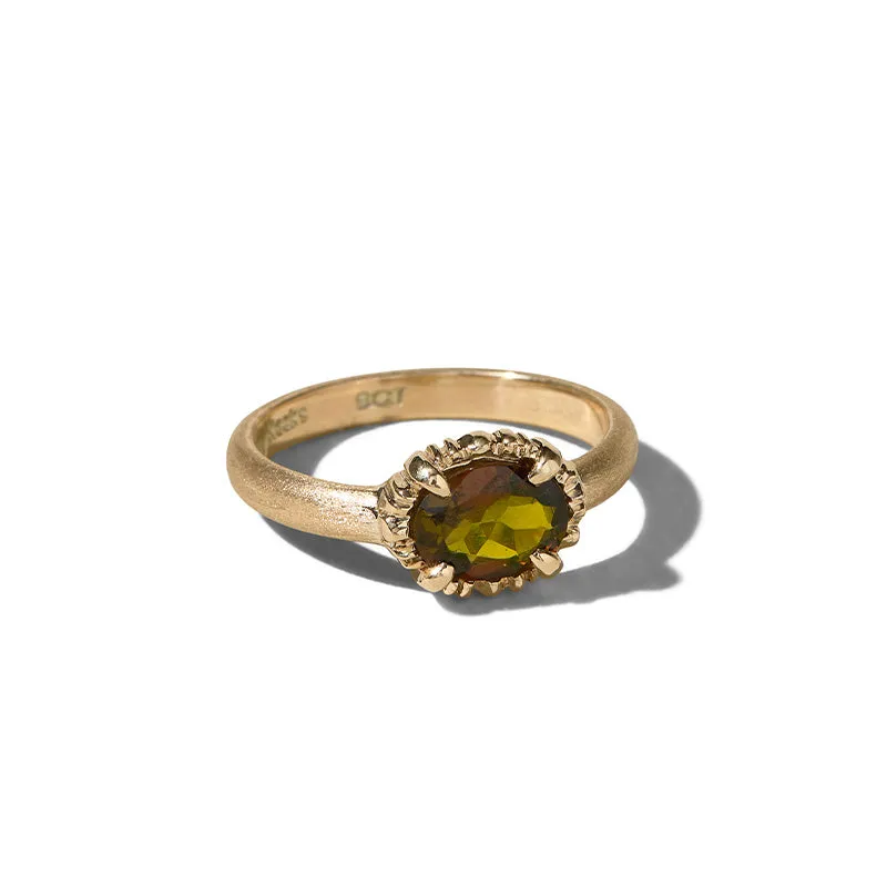 Ceres Ring, Parti Tourmaline, 9kt Yellow Gold