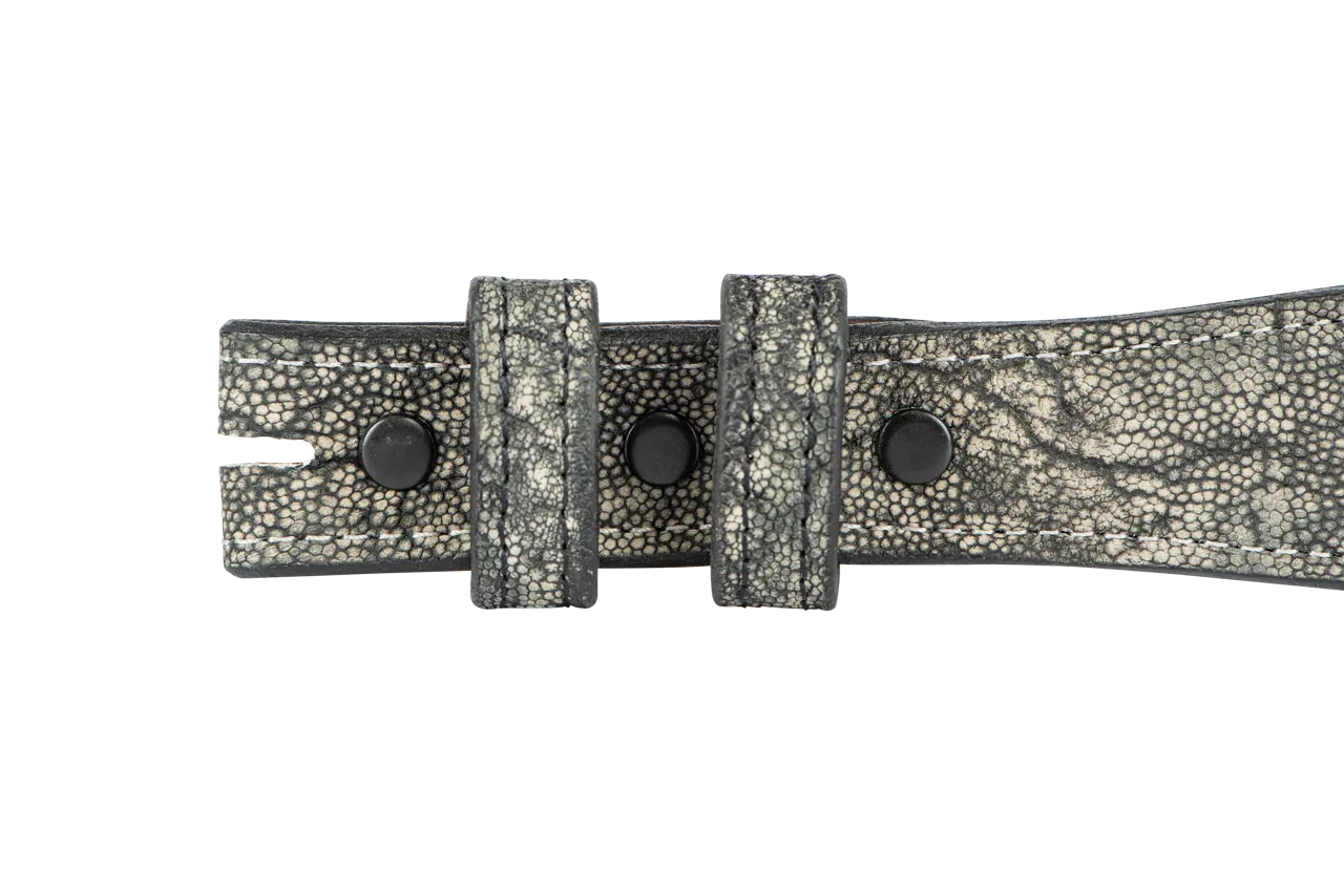 Chacon 1.25" Elephant Tapered Belt Strap - Granite