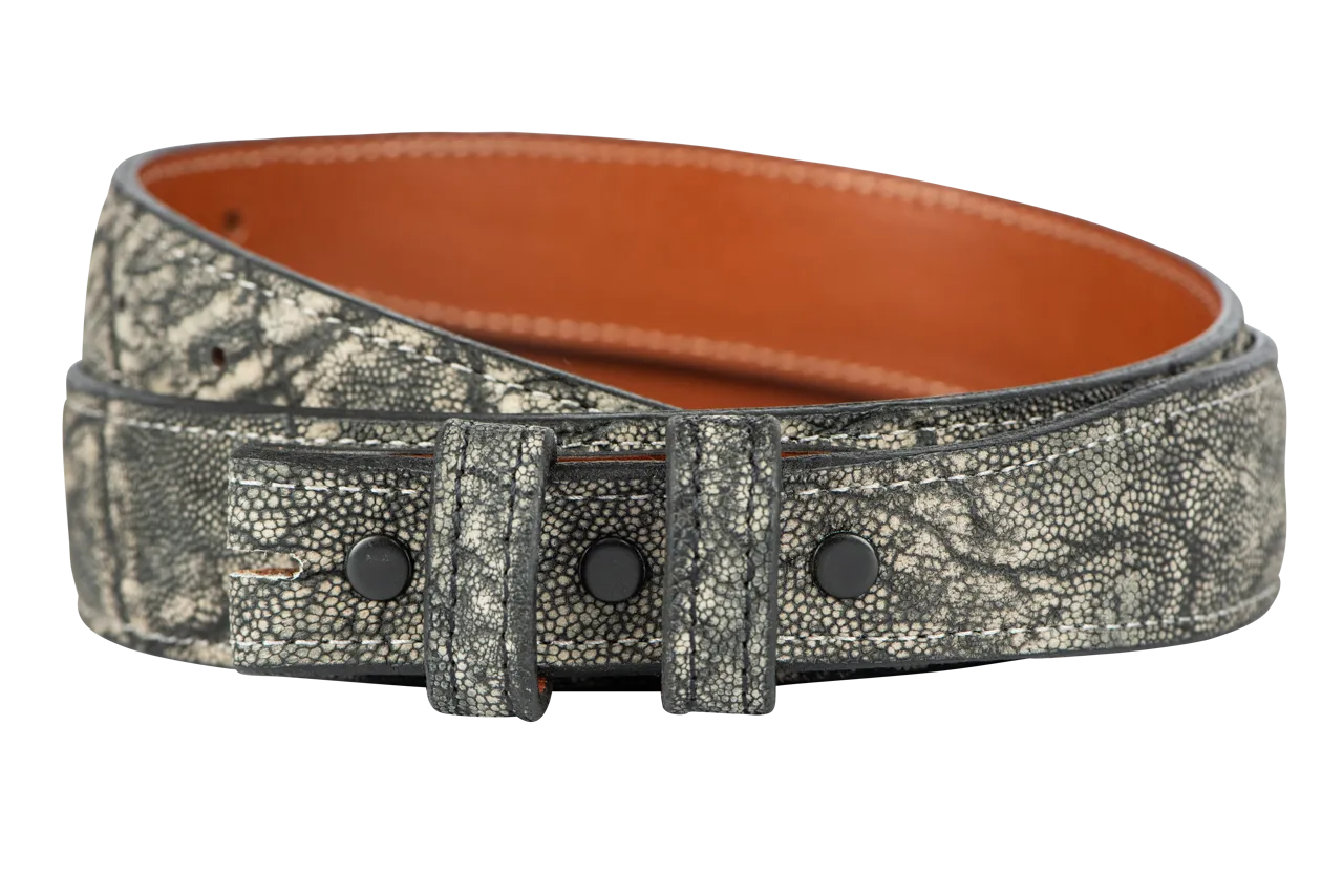 Chacon 1.25" Elephant Tapered Belt Strap - Granite