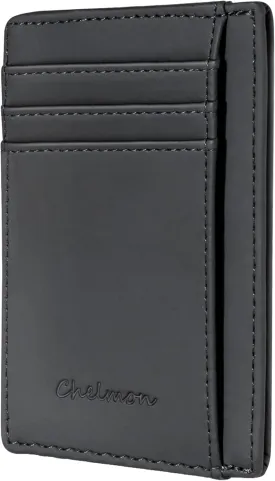 Chelmon Slim Wallet for Men, Minimalist Front Pocket RFID Blocking Credit Card Holder