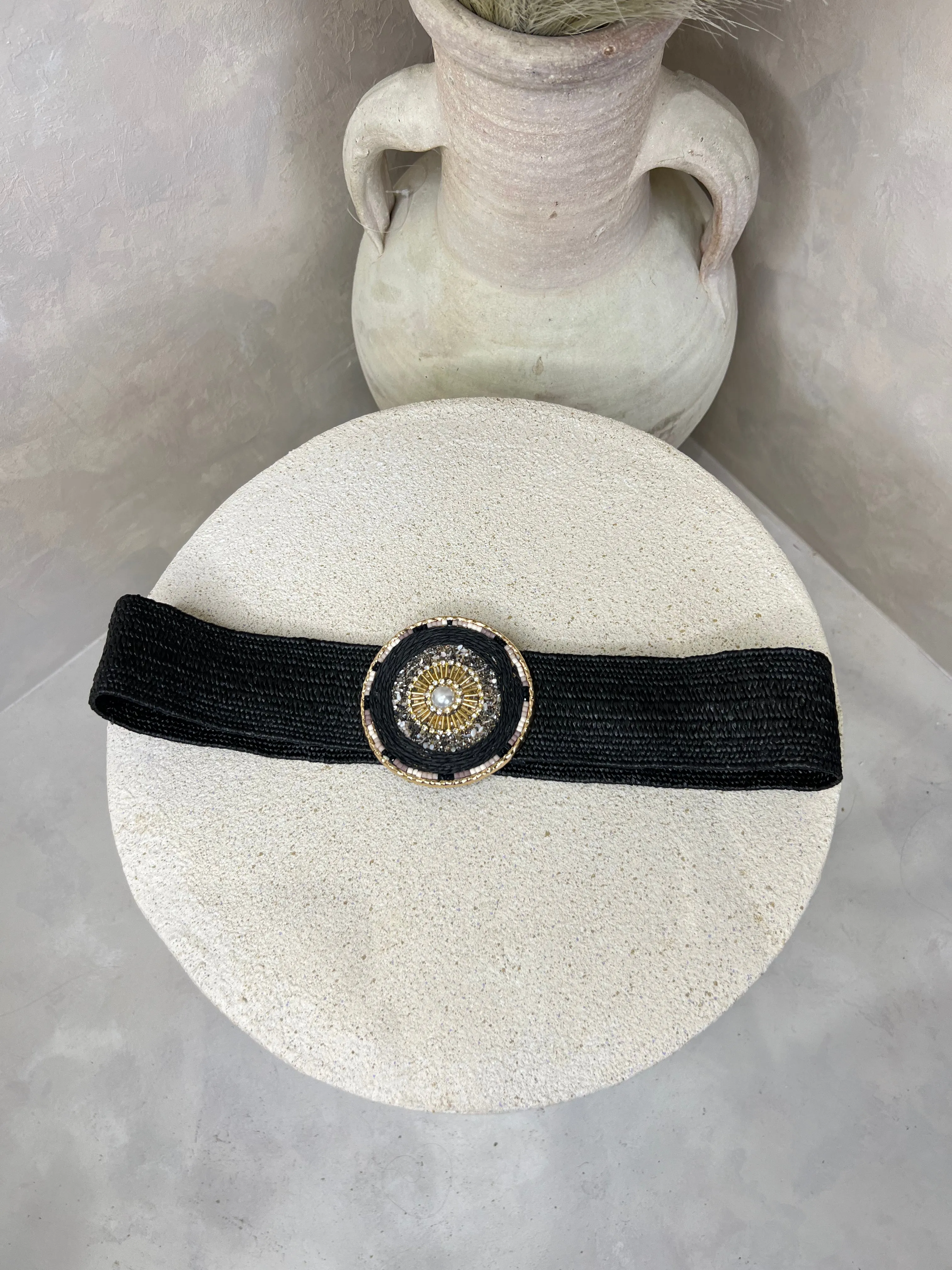 Circle Pearl Detail Belt