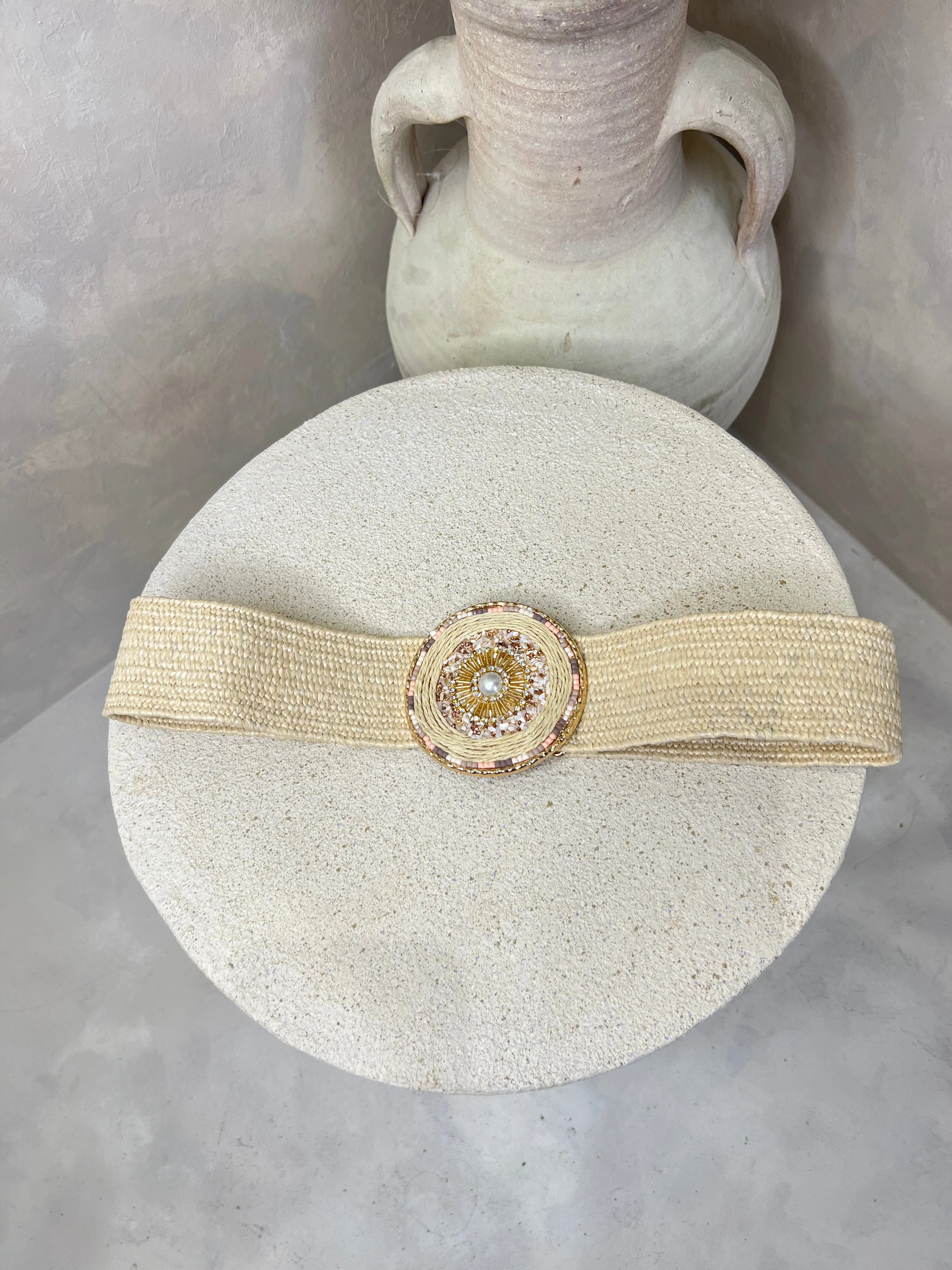 Circle Pearl Detail Belt