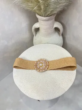 Circle Pearl Detail Belt