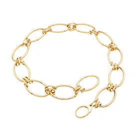 Classic 18K Yellow Gold Link Chain Necklace