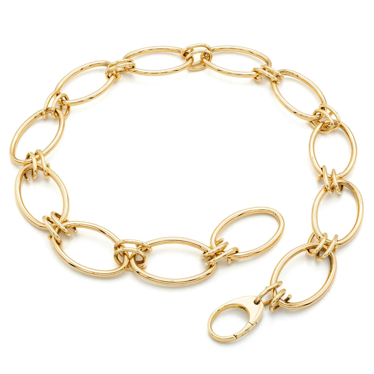 Classic 18K Yellow Gold Link Chain Necklace