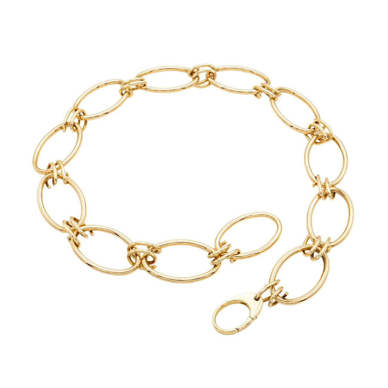 Classic 18K Yellow Gold Link Chain Necklace