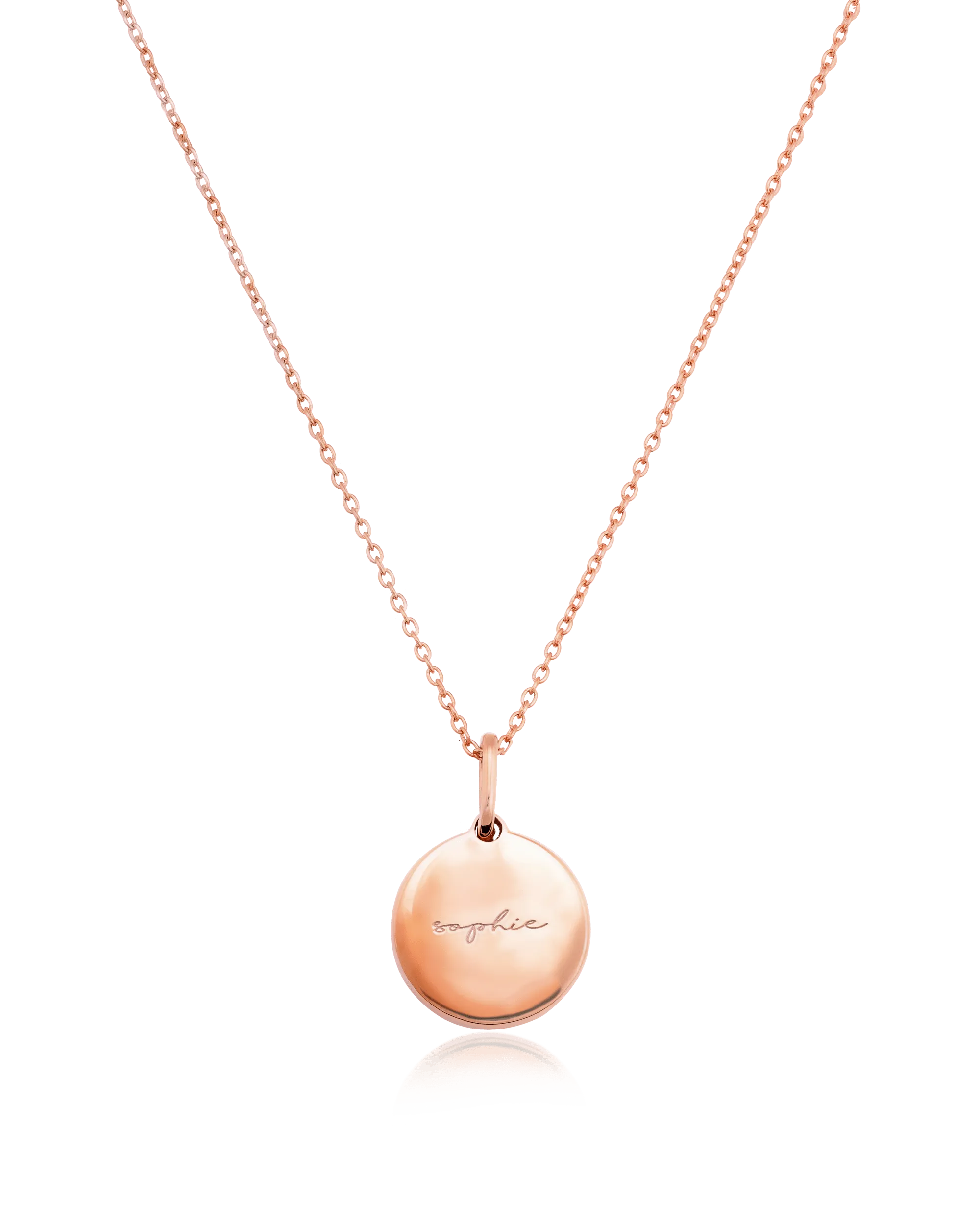 Coin Piece Necklace - 18K Rose Vermeil