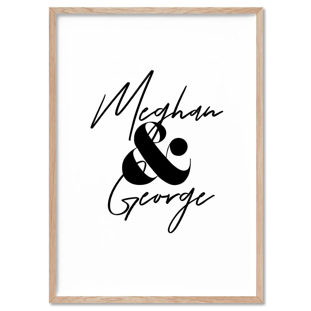Custom Couple Name Design - Art Print