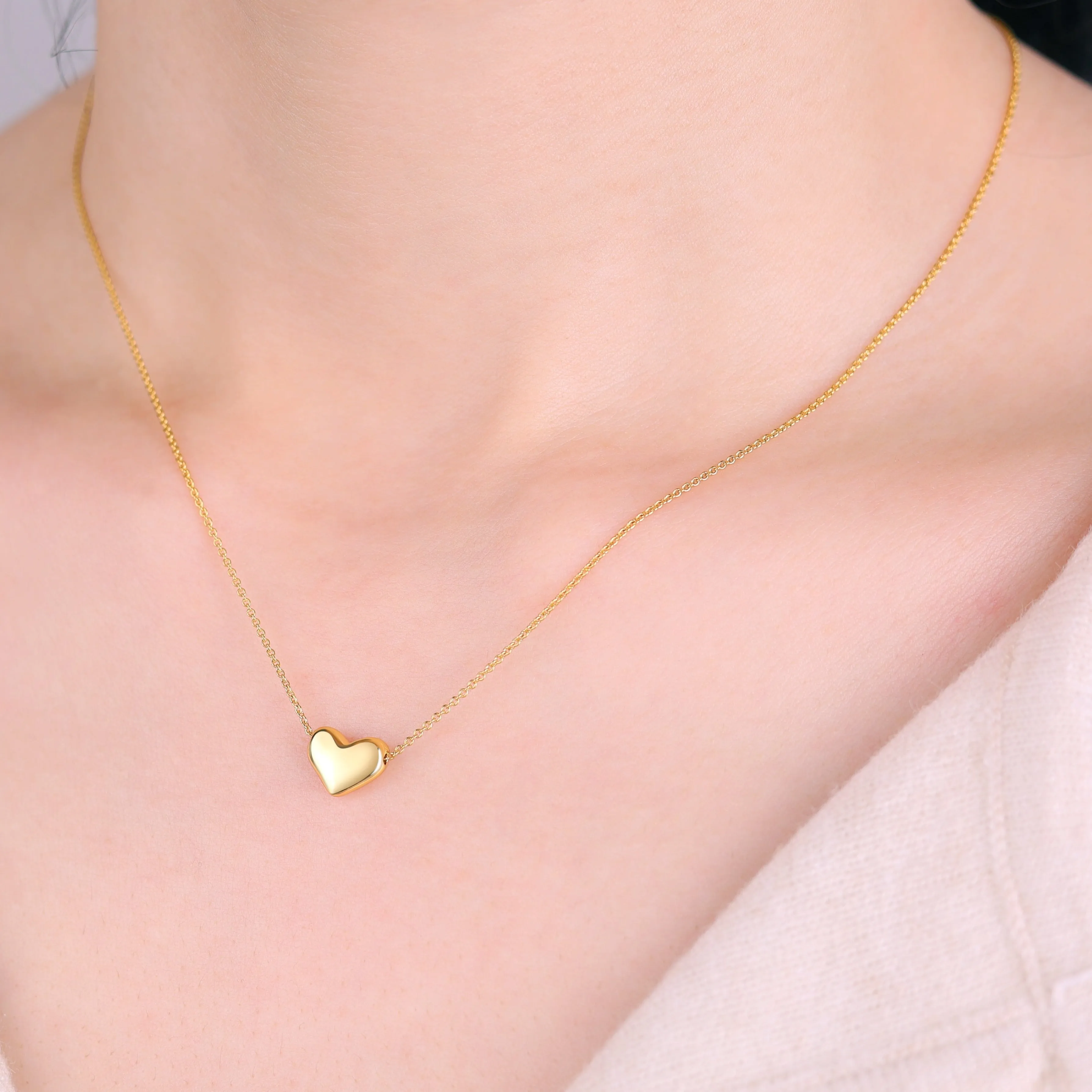 Dainty Bubble Heart Necklace