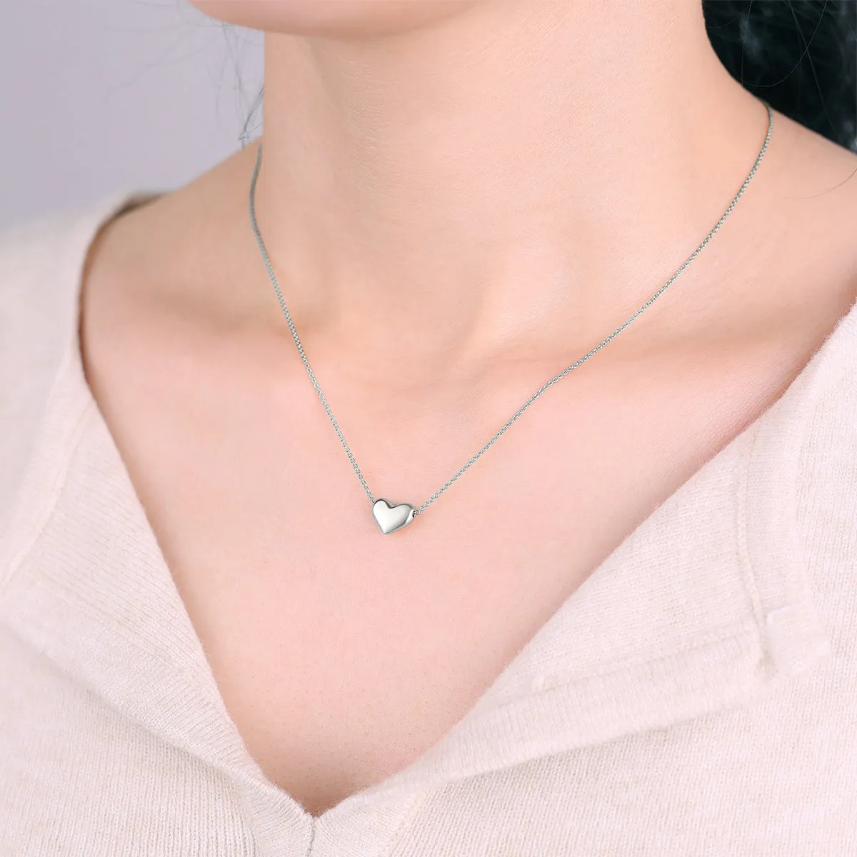 Dainty Bubble Heart Necklace