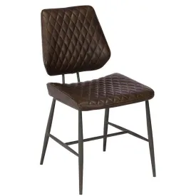Dalton Dark Brown PU Leather Dining Chair