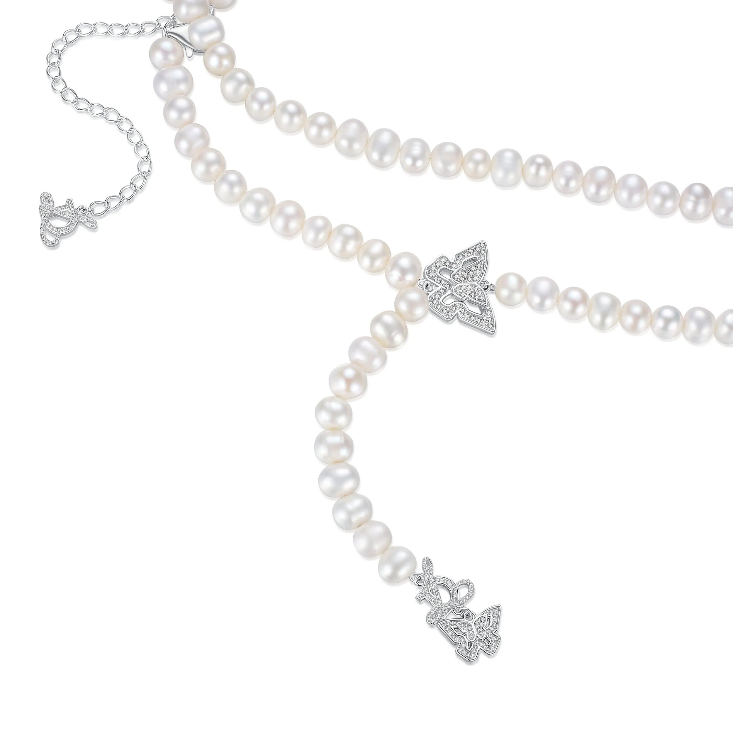 d'Amour Bow Pearl Necklace