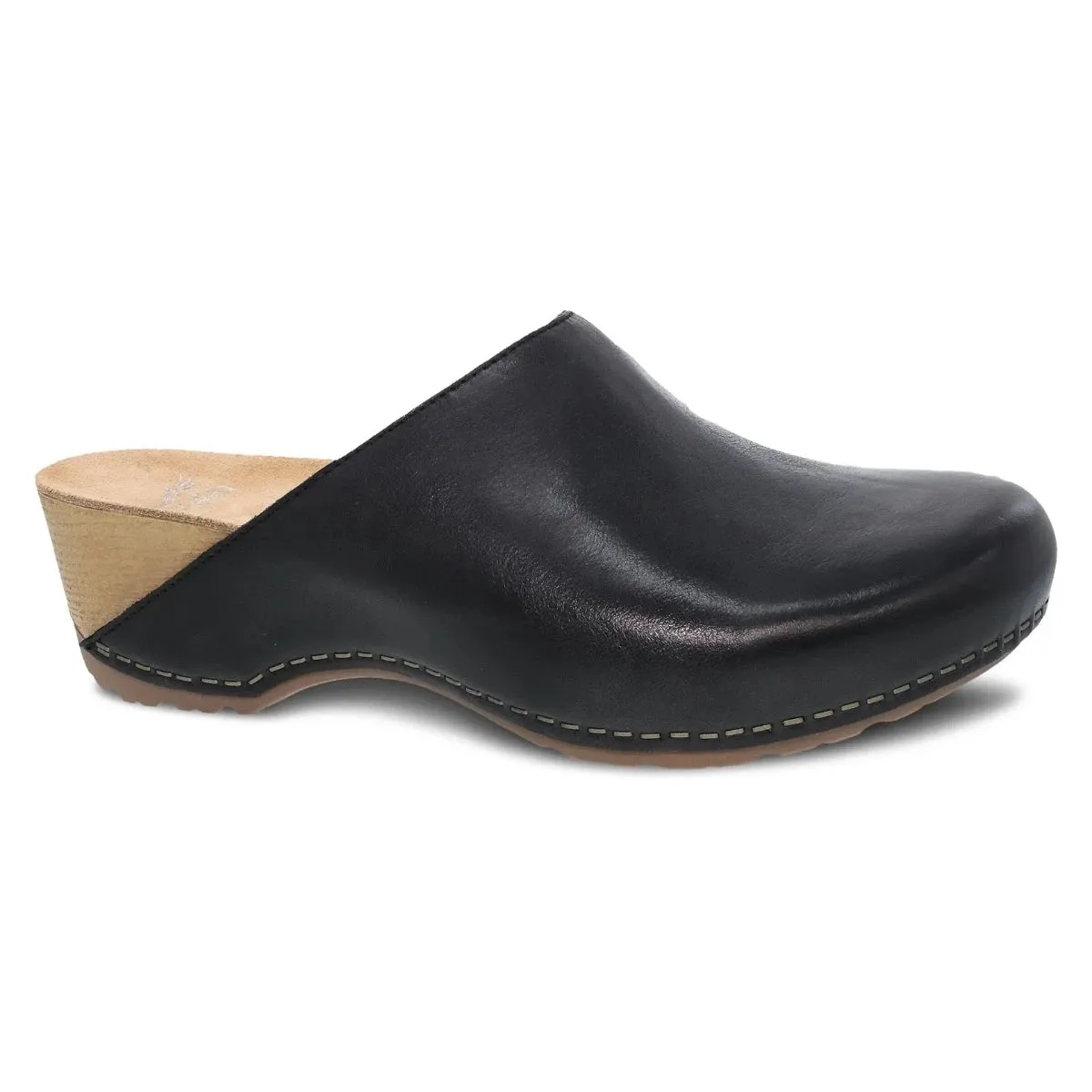 Dansko Talulah Clog - Black Milled Burnished