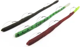 DELONG LURES: Weedless Fishing Lures 9" Pre-Rigged Fishing Worms - Weedless Bass Fishing Lures, Prerigged Soft Plastic Worm Fishing Lures for Bass, Pike, Bass Lures Baits Tackle