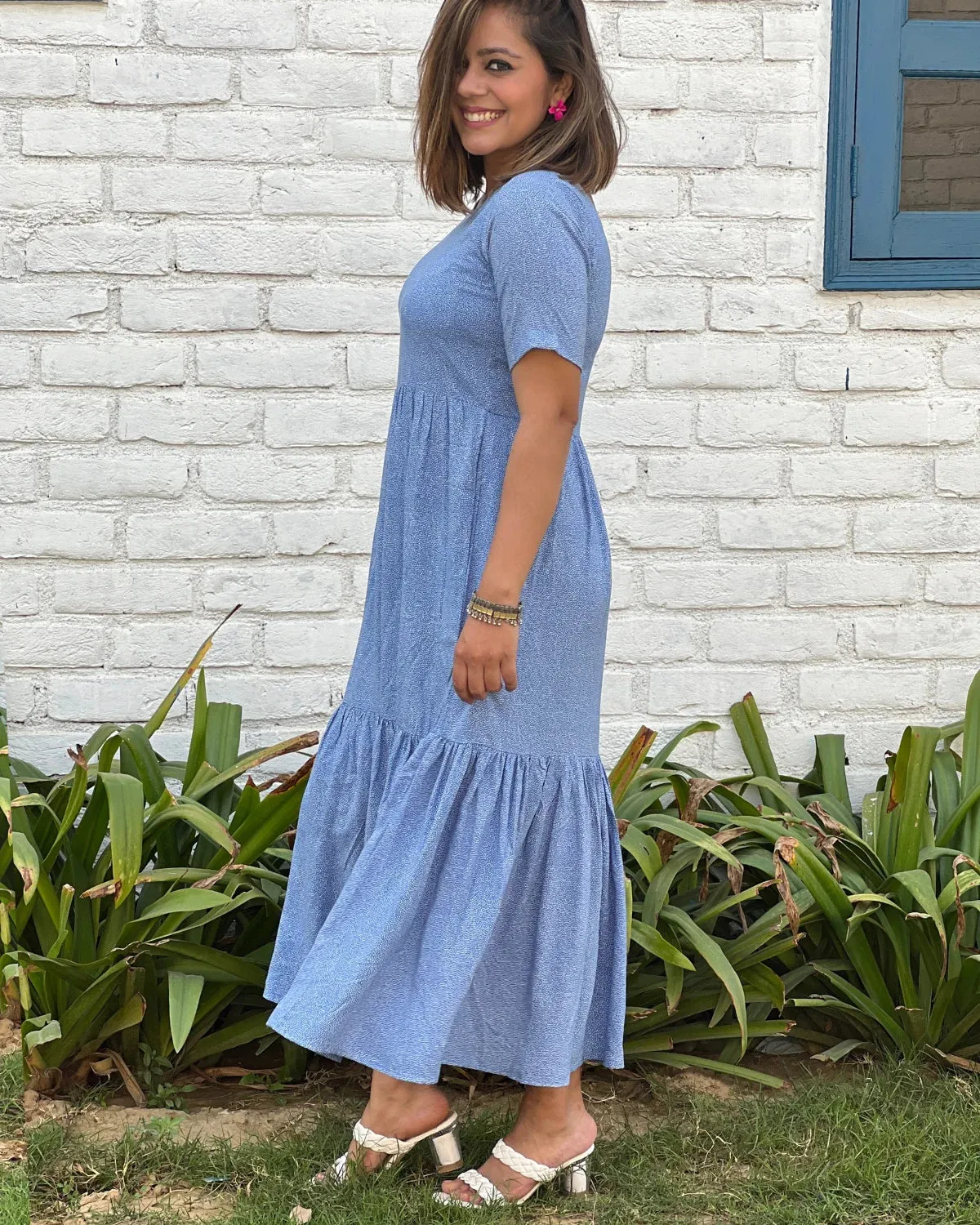 Ditsy Dots Tiered Holiday Dress