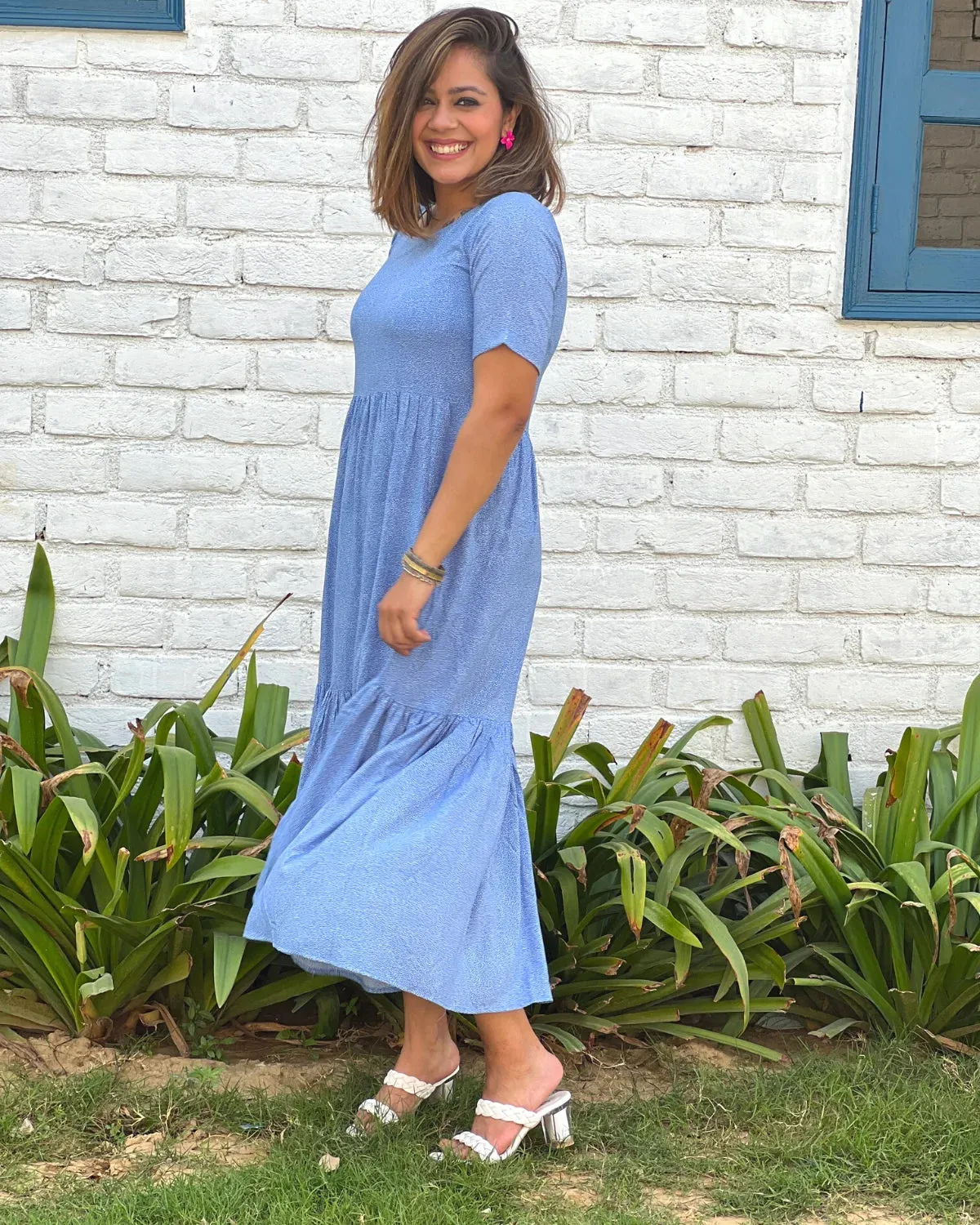 Ditsy Dots Tiered Holiday Dress