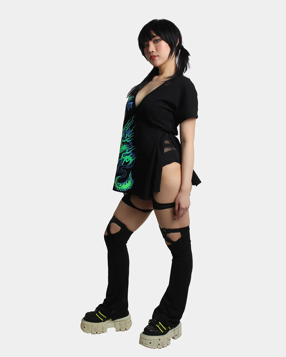 DRAGONITE KIMONO WRAP BLACK