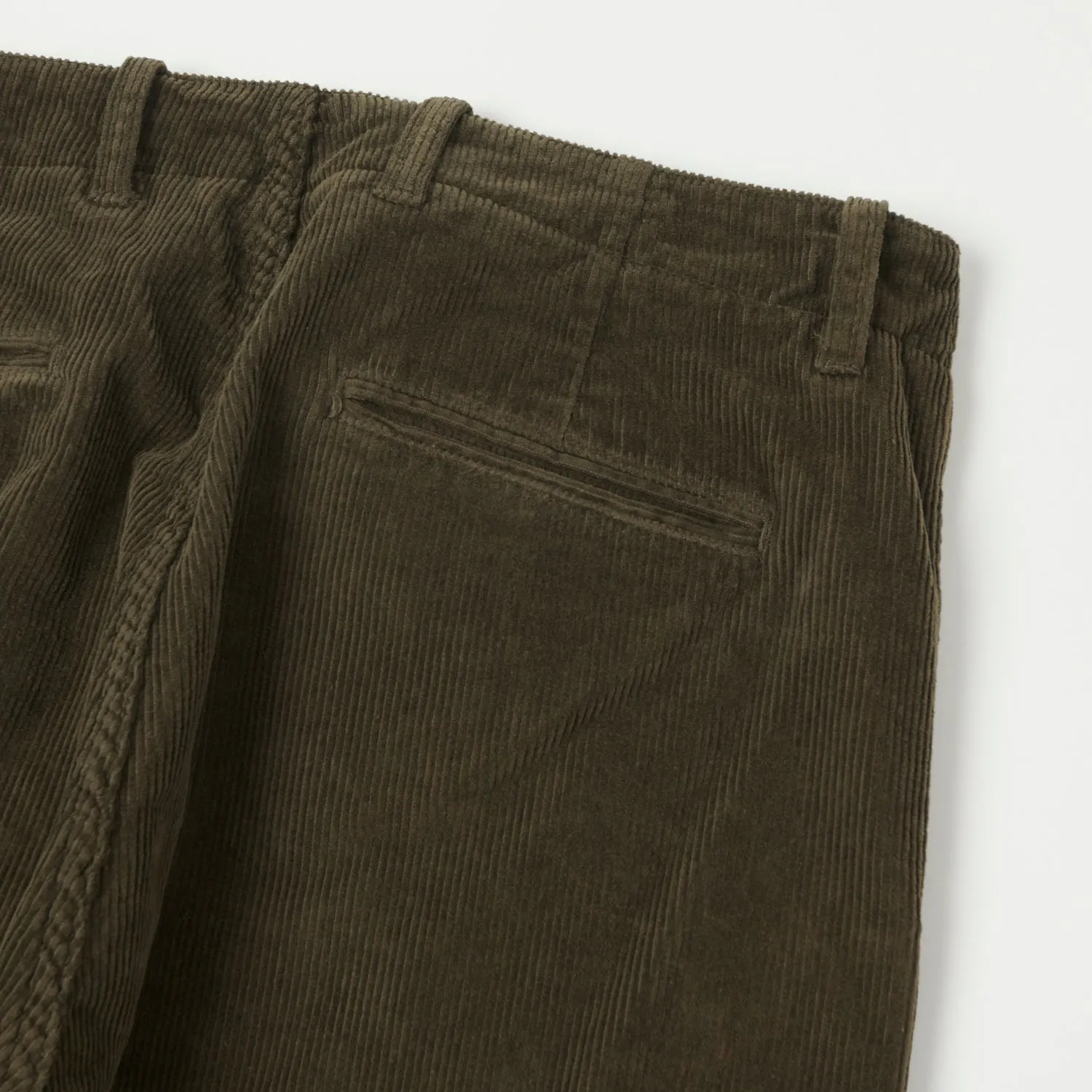 Mens Green Axel 101 Corduroy Trousers by East Harbour Surplus - Stylish & Comfortable