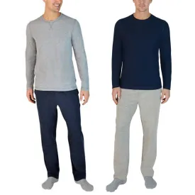 Eddie Bauer Men’s  2-Piece Super Soft Top & Bottom PJ Lounge Set Gray