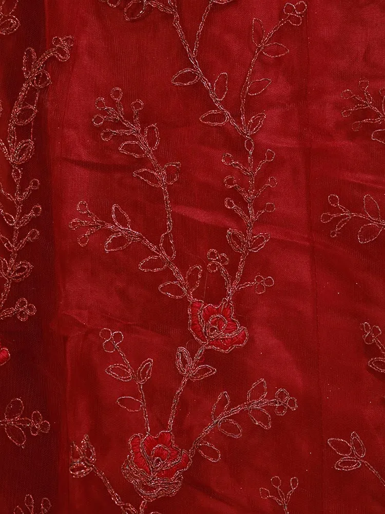 Elegant Semi-Stitched Thread Work Wedding Lacha - Just ₹999! 🌟