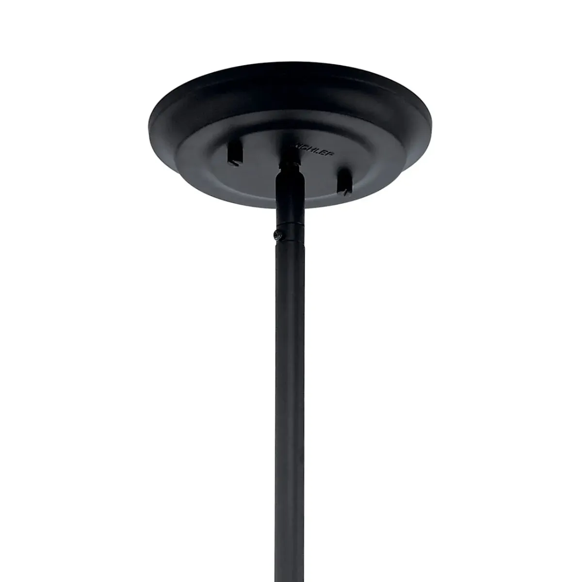 Elias 24" 1-Light Convertible Pendant Light with Metal Dome Shade, Black Finish