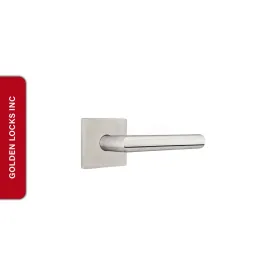 Emtek Stainless Steel Stuttgart Lever Handle with Square Rosette - E672