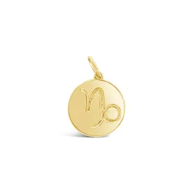 Engraved Gold Zodiac Charm