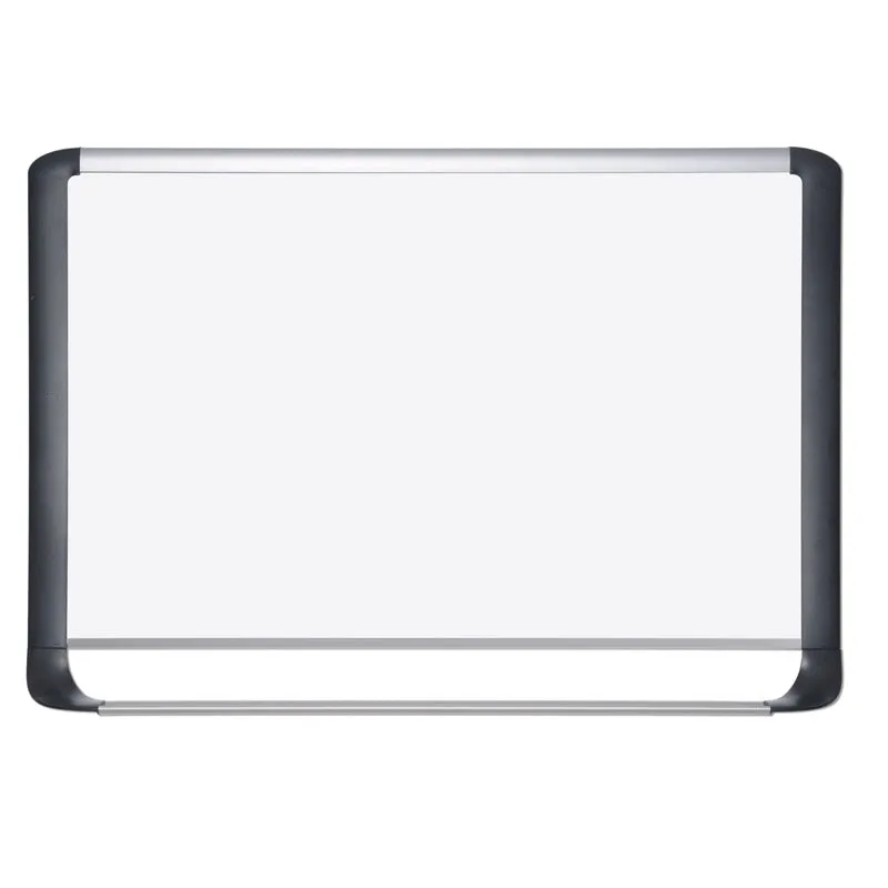 Euro Porcelain Magnetic Whiteboards, Aluminum & Black