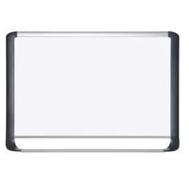 Euro Porcelain Magnetic Whiteboards, Aluminum & Black