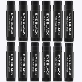 Eye Black Stick, 12pcs Anti-Glare Under Eye Sports Grease Stick for Football Baseball Softball Lacrosse Hockey Athletes Sports Training and Cheer, Sports Eye Black Stick
