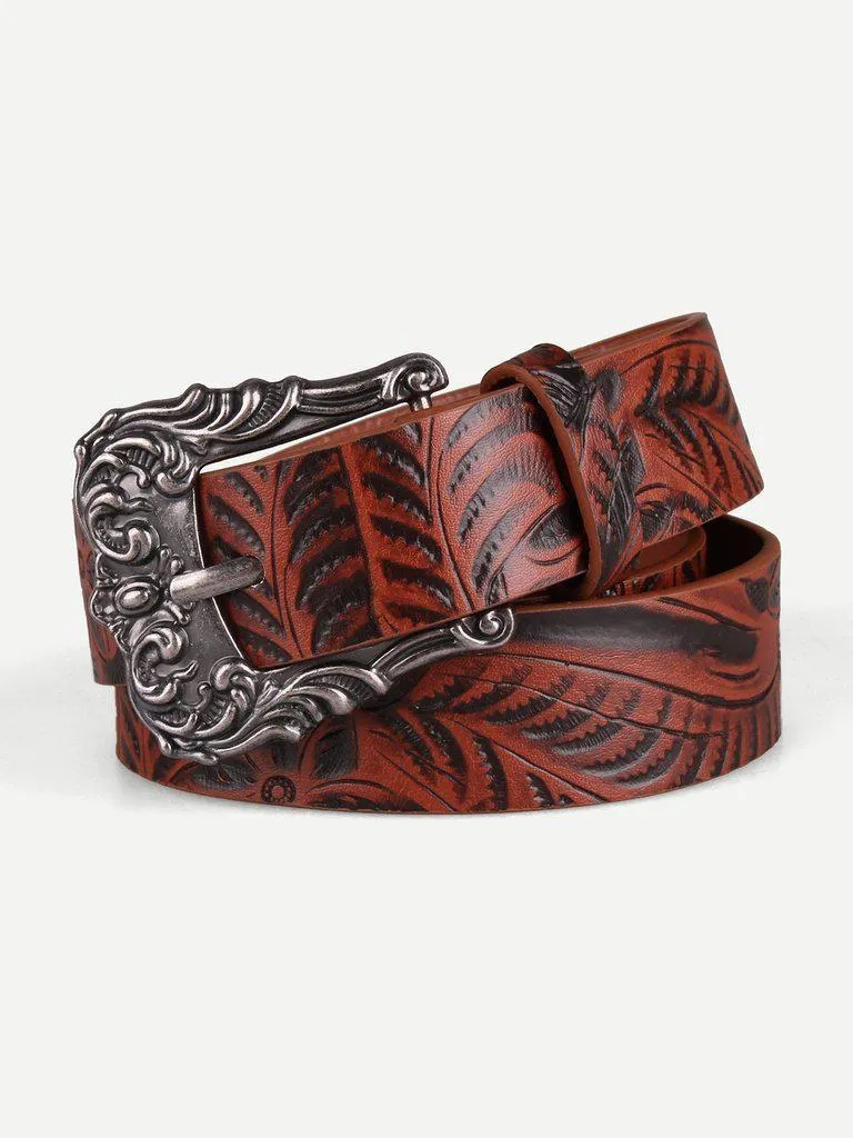 Eyelet Detail Western Belt