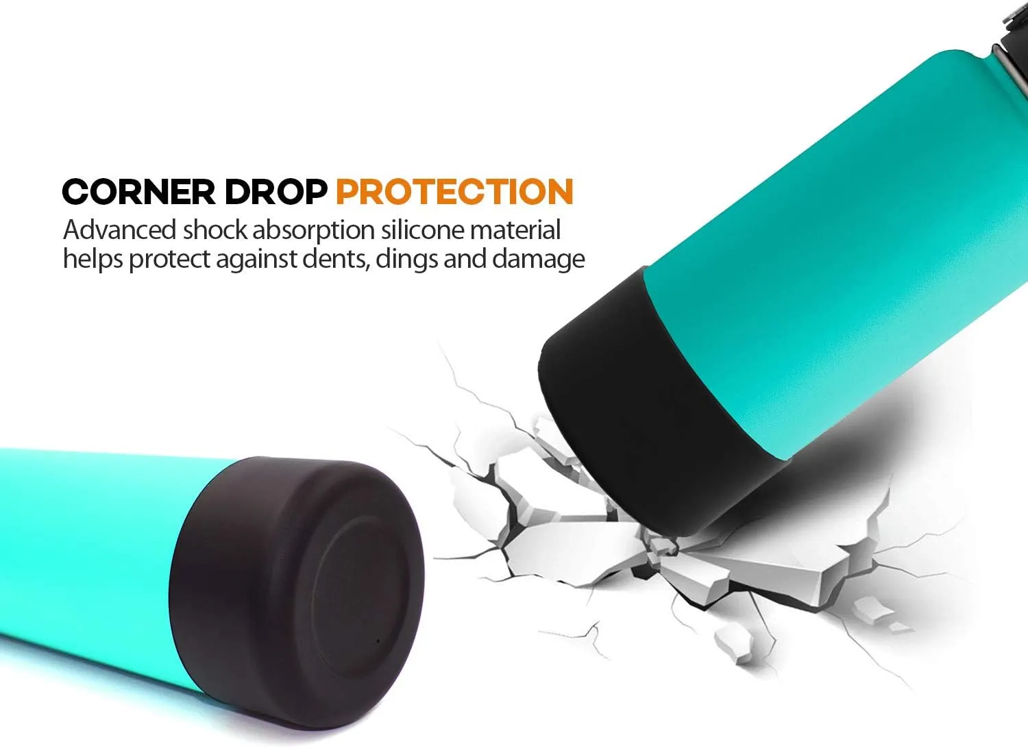 Flaskars Protective Silicone Boot for 12oz - 40 oz Hydroflask Water Bottles Anti-Slip Bottom Stanley Sleeve Cover Bumper