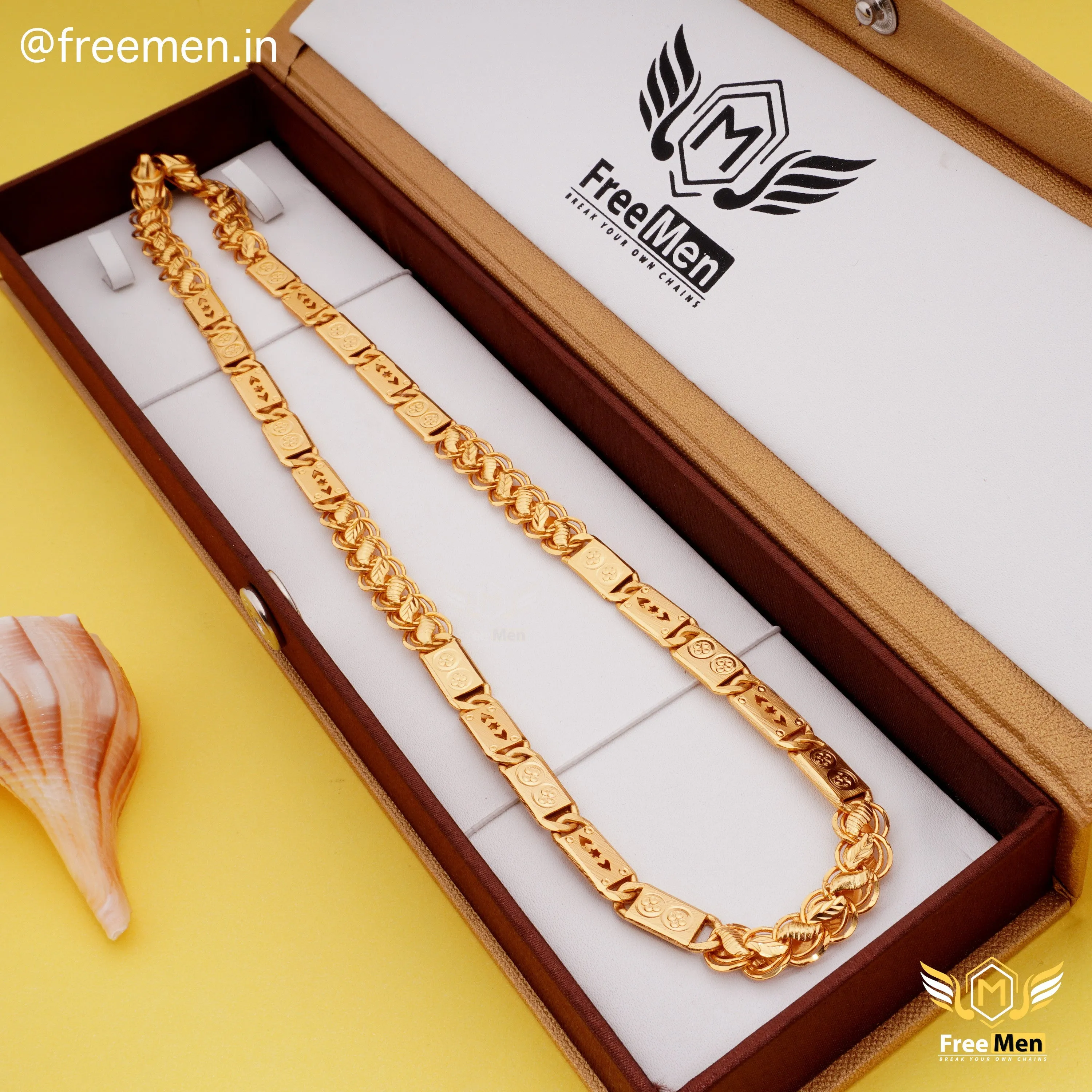 Freemen Fantastic Unique Style Lotus Nawabi Design Chain for Men - FM222