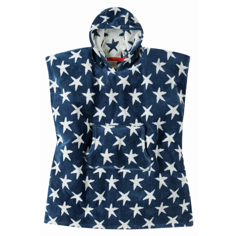 Frugi Havana Hooded Towel - Soft Navy/Starfish