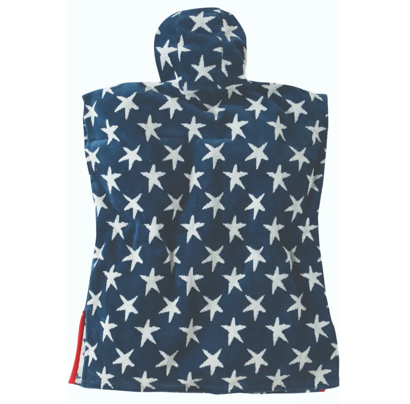 Frugi Havana Hooded Towel - Soft Navy/Starfish