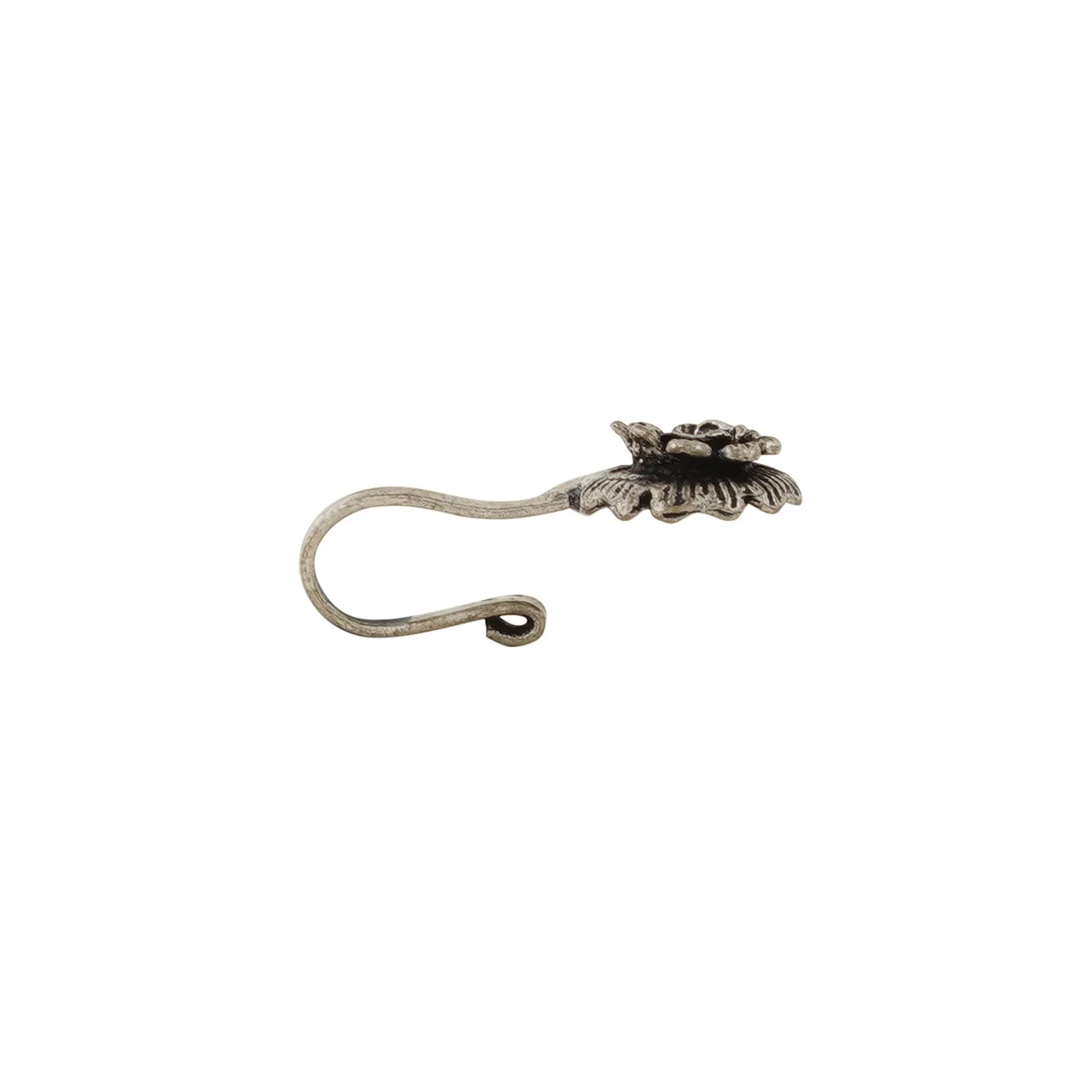 Gul Silver Oxidised Nose Pin