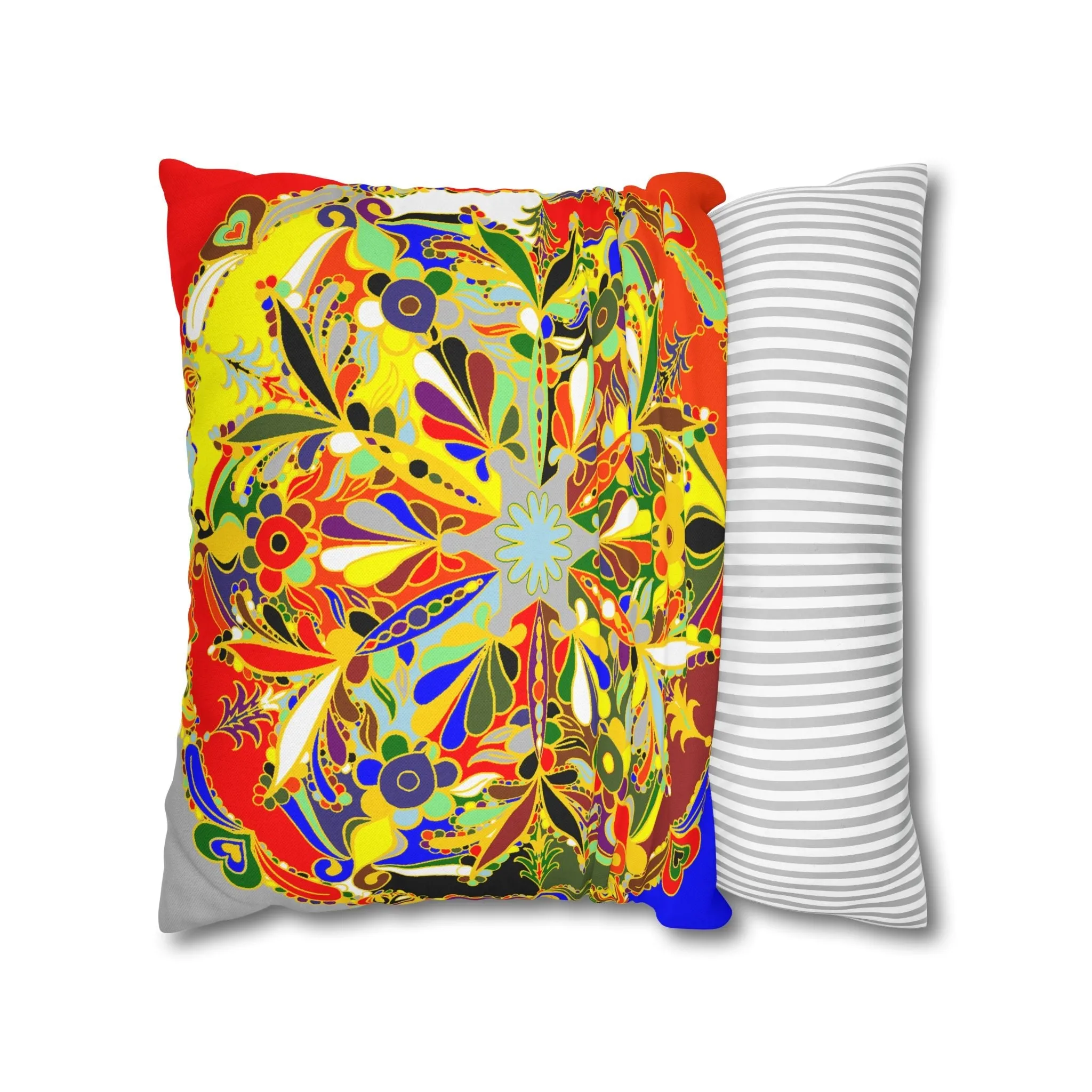 Handmade Mandala Design Pillowcase - Christmas Mandala Art