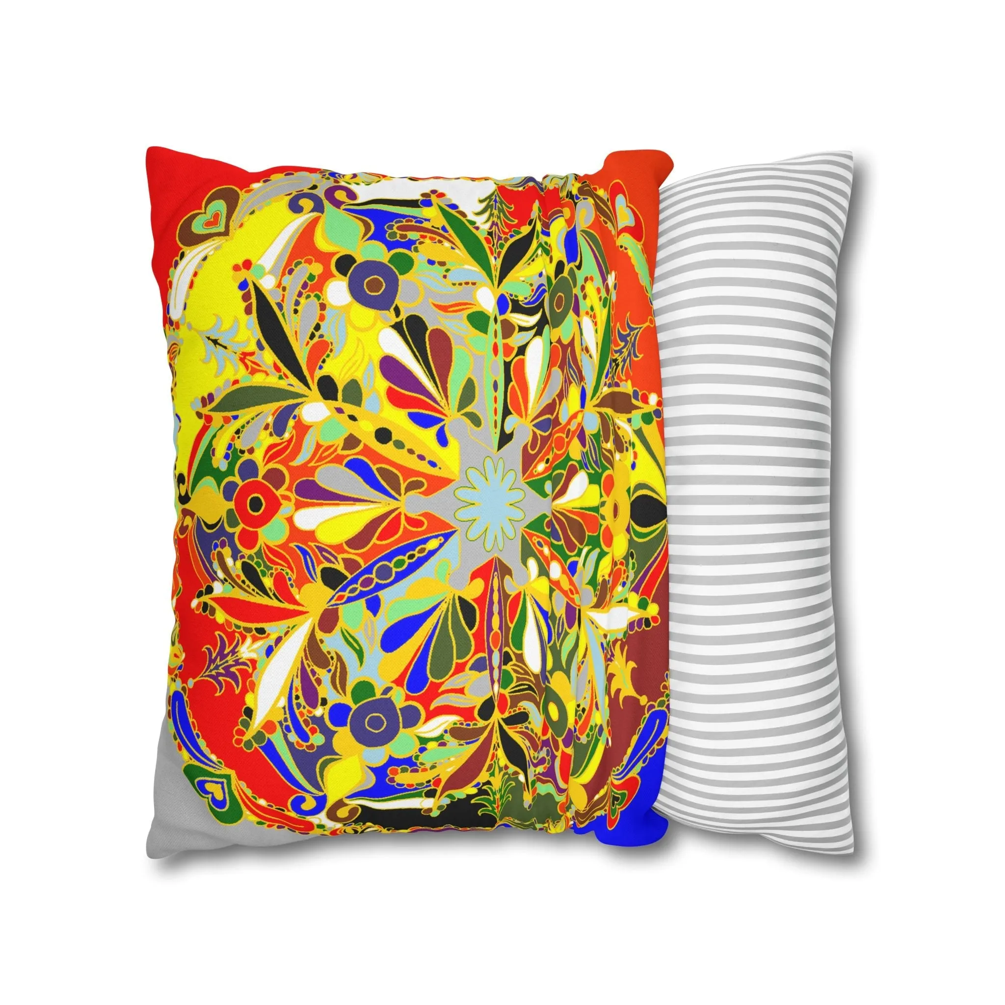 Handmade Mandala Design Pillowcase - Christmas Mandala Art