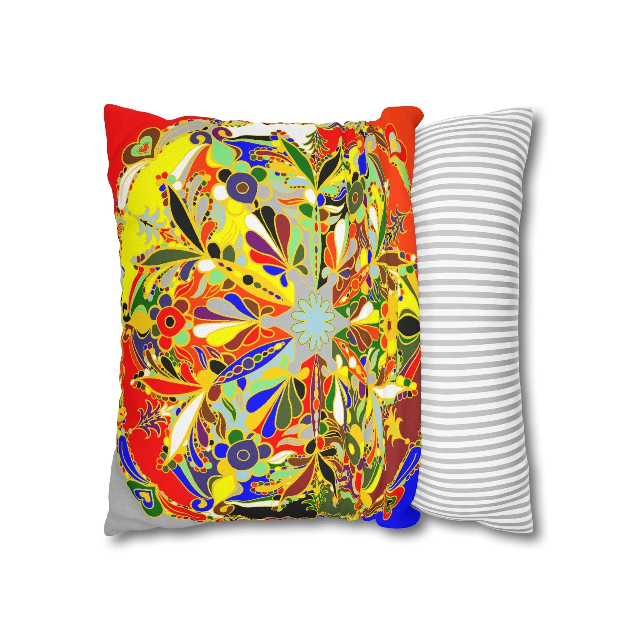 Handmade Mandala Design Pillowcase - Christmas Mandala Art