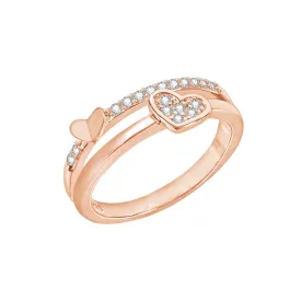 Heart Split Band Ring