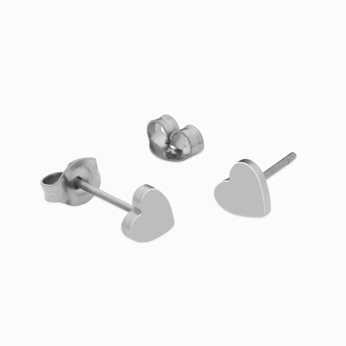 Heart Titanium Stud Earrings