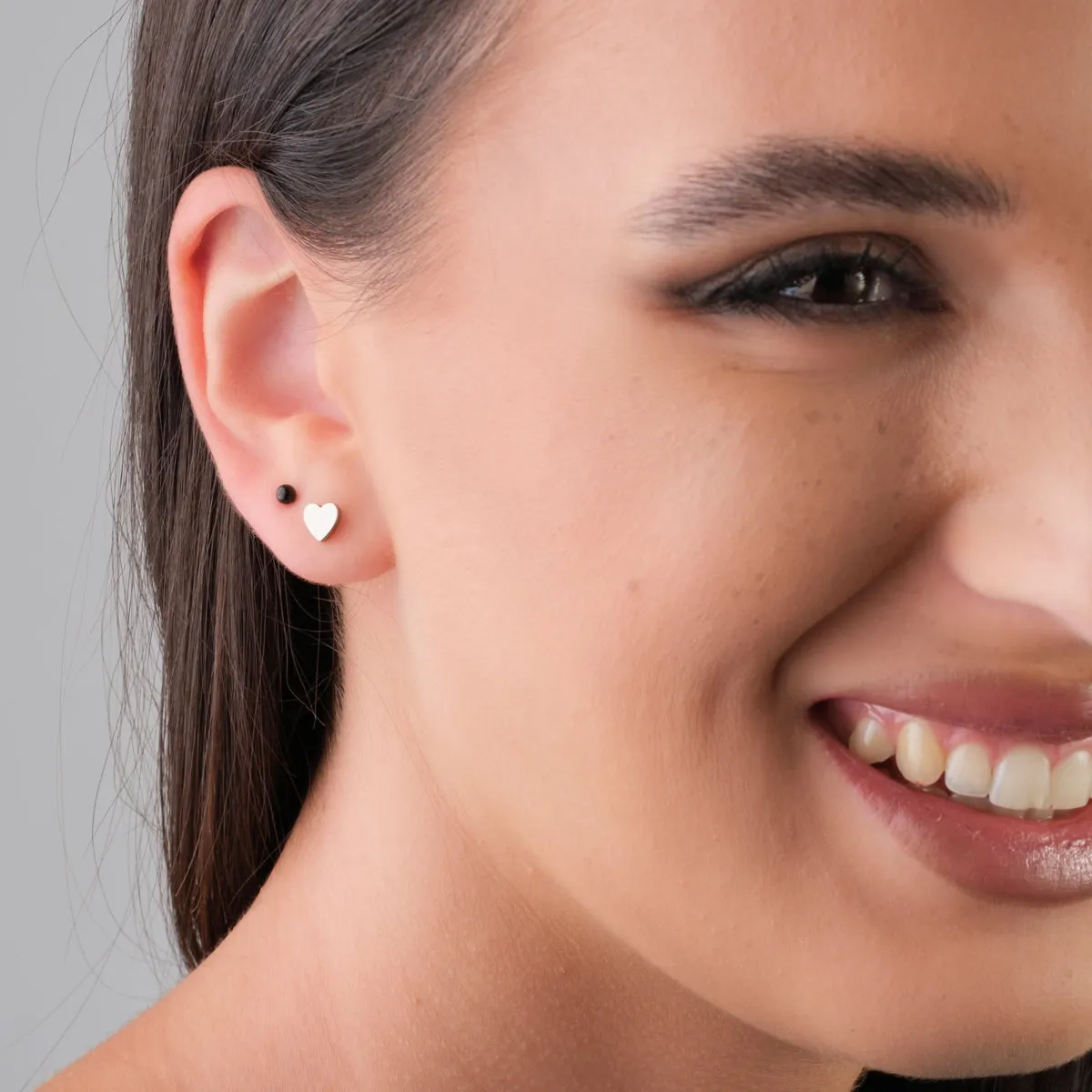Heart Titanium Stud Earrings
