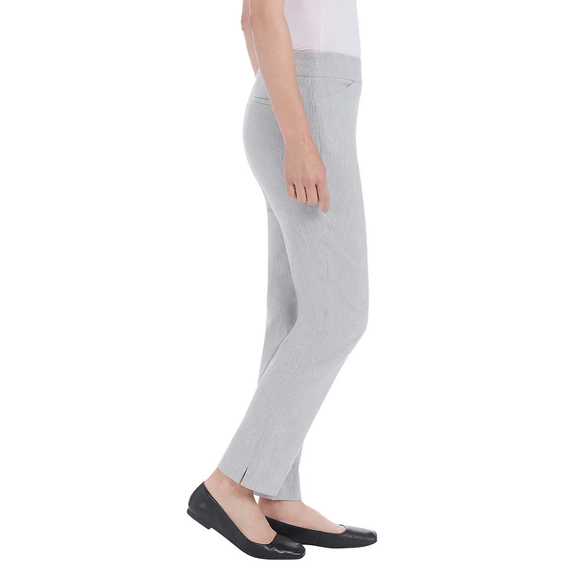 Hilary Radley Women's Plus Tummy Control Pull-On Ankle Pants