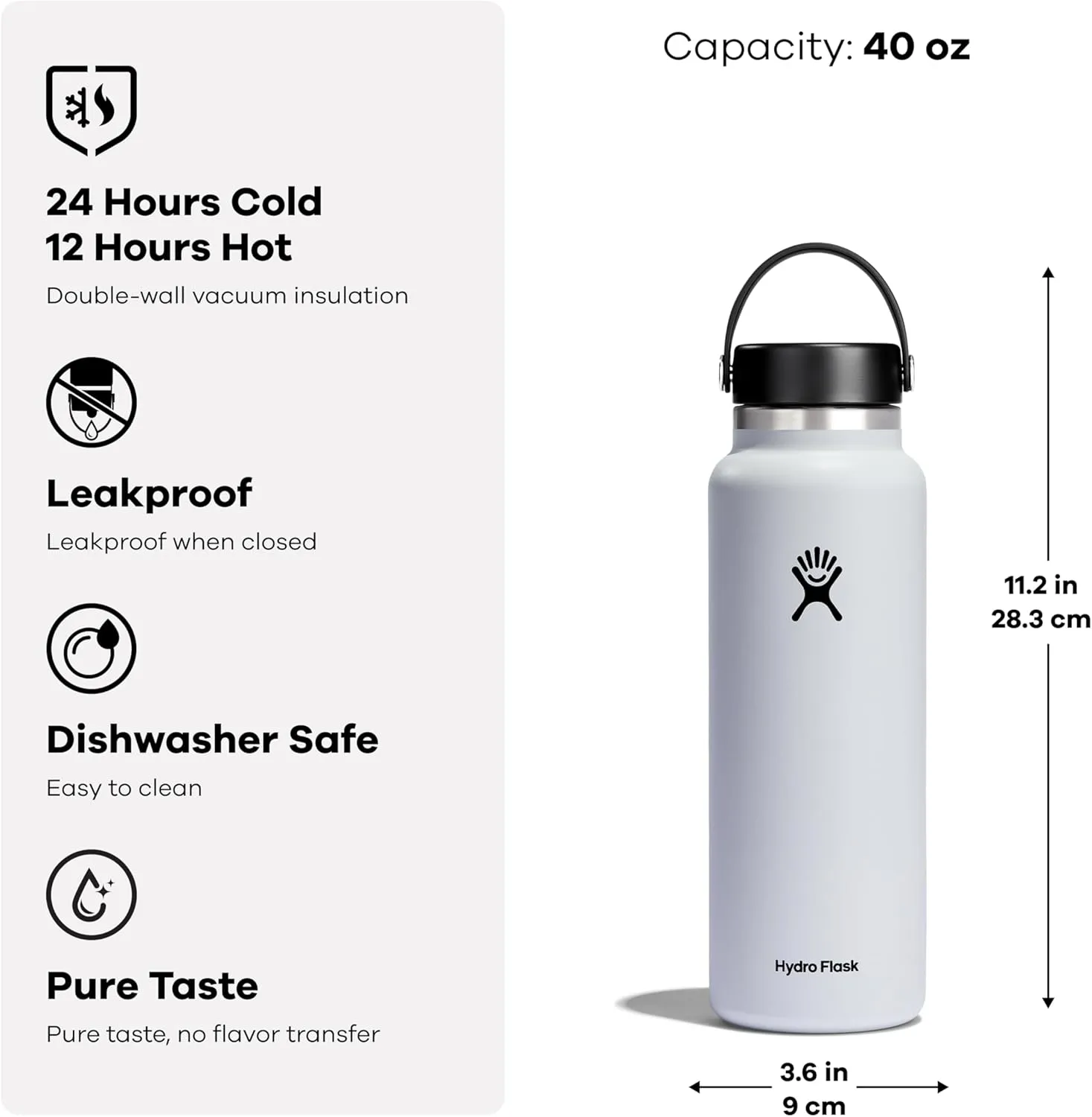 Hydro Flask Wide Flex Cap Indigo 40 Oz
