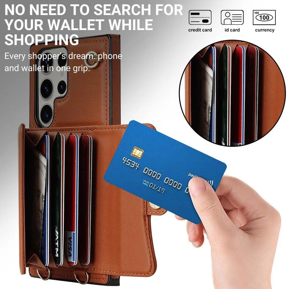Impero Leather Wallet Galaxy Case With Lanyard