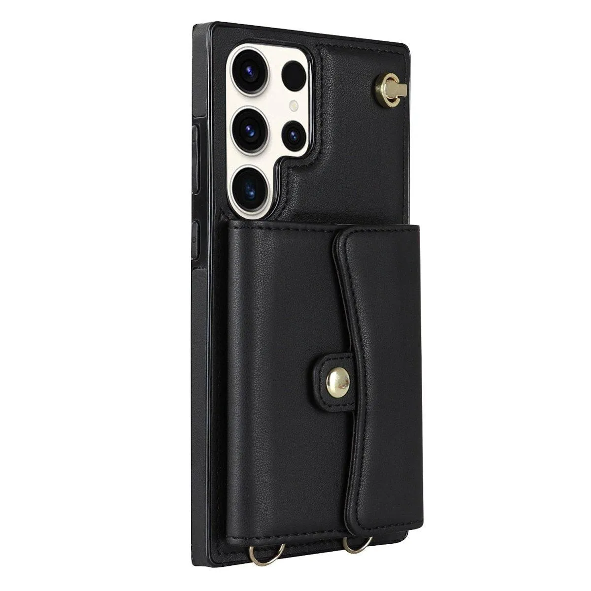 Impero Leather Wallet Galaxy Case With Lanyard