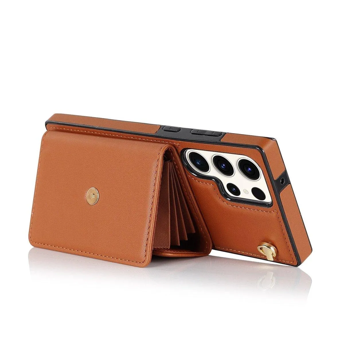 Impero Leather Wallet Galaxy Case With Lanyard
