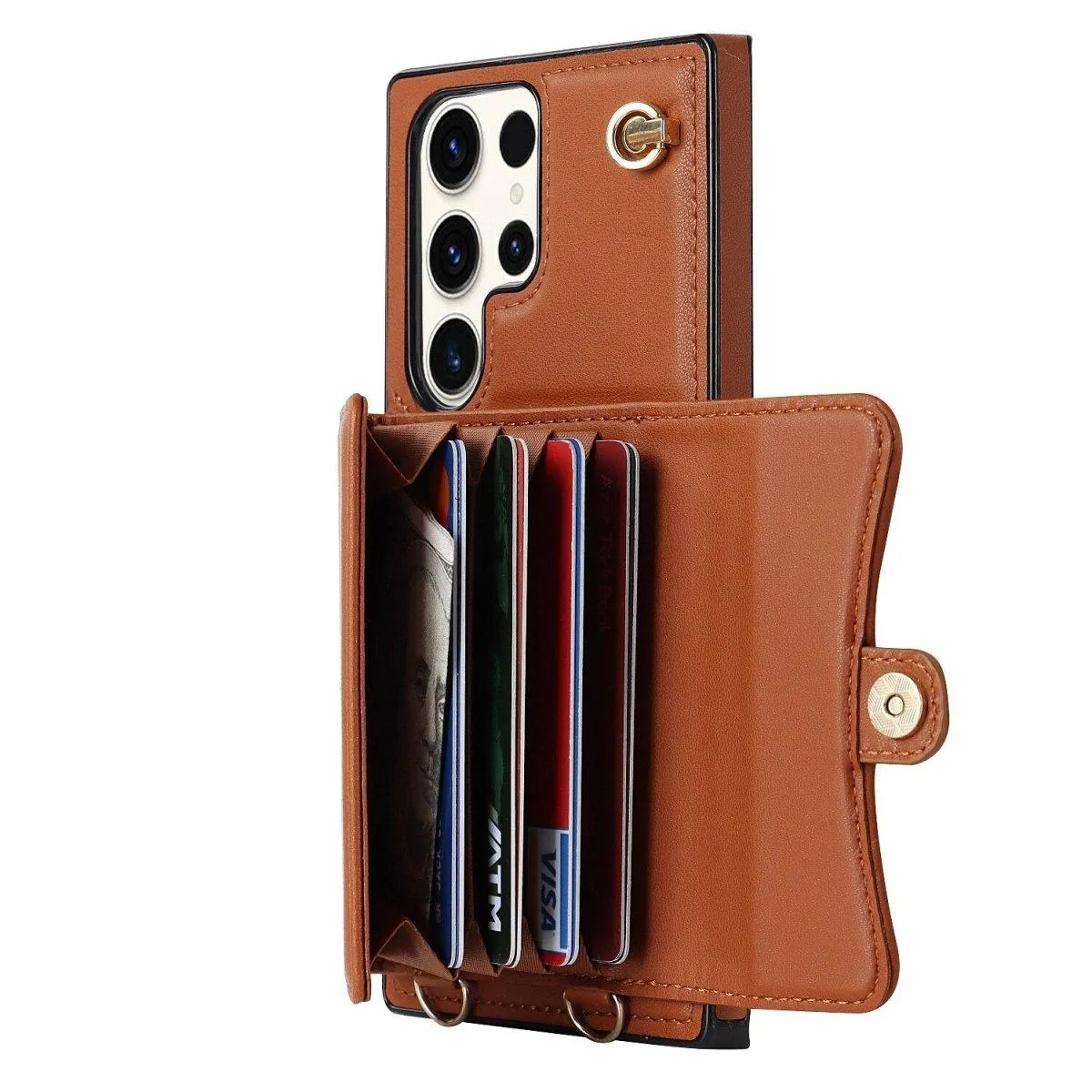 Impero Leather Wallet Galaxy Case With Lanyard